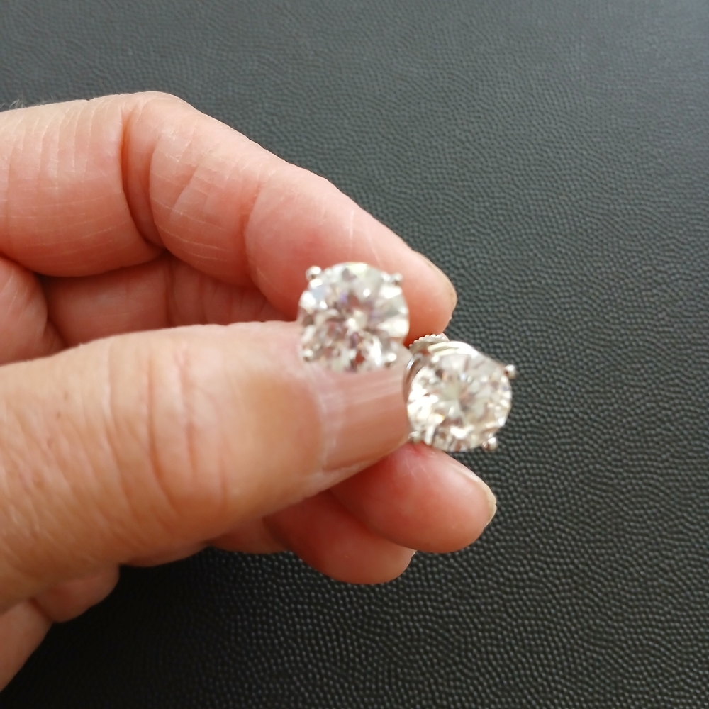 MOISANNITE STERLING EARRINGS